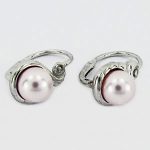 Stříbrné náušnice s perlou S45-008